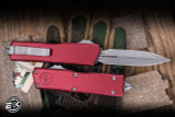 Microtech Scarab II Gen III Executive OTF Automatic Knife Merlot 4" Apocalyptic Dagger Stonewash 1175-10APMR