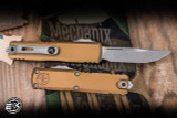 Microtech UTX-85 Gen IV OTF Automatic Knife Tan 3" M390 Apocalyptic Stonewash 12314-10APTA