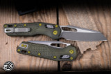 Microtech Standard Issue "MSI" Ram-LOK Manual Knife Distressed Grenade Green Frag Aluminum 3.75" M390 Stonewash 210-10FRDGG-U25