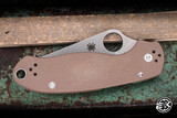 Preowned-Spyderco Para 3 Knife Brown G-10 2.93" CPM-15V Satin C223GPBN15V