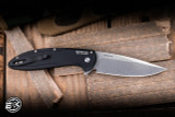 Preowned-Pro-Tech Cambria 2 Manual Folding Knife Black Aluminum TechnoCarbo Inlay 3.5" MagnaCut Drop Point Stonewash