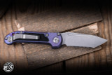 Microtech Marifione Select LUDT Automatic Folding Knife Purple Haze Titanium, Grip Inlay 3.4" M390 Tanto Stonewash Serrated MCT1136-12MS10