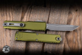 Microtech Ultratech Gen IV OTF Automatic Knife OD Green Aluminum 3.5" M390 Tanto Apocalyptic Stonewash 11234-10APOD