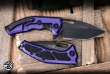 Heretic Knives Medusa Manual Folding Knife Purple Chassis Tactical 3.25" MagnaCut Tanto DLC HK-H009-6A-PU