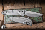 Microtech Marfione Select Socom Delta RAM-LOK Manual Titanium Bronze Accents Double Vapor Blast 3.8" M390 Spearpoint Stonewash 159RL-10SMS2