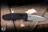 Preowned-Benchmade Presidio Automatic Knife Aluminum Black 3.3" 154CM Stonewash