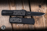 Guardian Tactical Apex OTF Knife Black Aluminum, Carbon Fiber Inlay 3.4" MagnaMax Drop Point Serrated Black