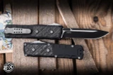 Guardian Tactical Apex OTF Knife Black Aluminum, Carbon Fiber Inlay 3.4" MagnaMax Drop Point Serrated TT Black