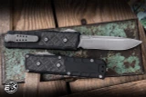 Guardian Tactical Apex OTF Knife Black Aluminum, Carbon Fiber Inlay 3.4" MagnaMax Drop Point Gunmetal