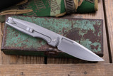 Vero Engineering Lux 2 Folding Knife Titanium 3.78" M390 Hand Satin