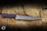 Half Face Blades Large Filet Knife Purple G10 Chaos Grip 9" S45VN