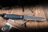 Half Face Blades Dive Knife Arctic Storm Fat Carbon 4" NitroV Tanto Grey Cerakote