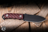 Half Face Blades Disaster Cub Fixed Blade Knife Red/Black G10 3" CPM-3V Armor Black Cerakote