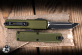 Microtech UTX-85 Gen IV OTF Automatic Knife OD Green 6061-T6 3" M390 Tanto Black 12334-1OD