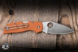 Spyderco Chaparral Folding Knife Burnt Orange G10 2.8" REX 121 Satin C152GPBOR