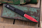 PREOWNED-Microtech "Sith Lord" Ultratech OTF 3.4" M390 Red Dagger 122-1SL