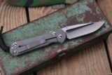 Chris Reeve Knives Small Sebenza 31 Titanium Unique Graphic Mosaic Opal 3" MagnaCut Polished Drop Point-1408-1192-1