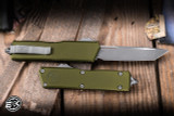 Microtech Scarab II Gen III Executive OTF Automatic Knife OD Green Aluminum 4" M390 Tanto Apocalyptic 1177-10APOD