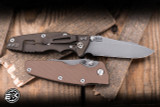 Rick Hinderer Knives EKlipse Non-Flipper 3.5" Spearpoint Magnacut Knife FDE G10, Battle Bronze Stonewash