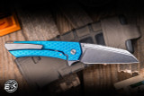 MachineWise Mojave Folding Knife E Blue Stars Titanium 3.45" S90V Stonewash 952