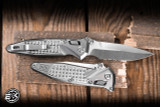 Microtech Marfione Select Socom RAM-LOK Manual Knife Frag Stonewash Titanium, Bronze Accents Double Vapor Blast 4" M390 Stonewash Spear Point Part Serrated 160RL-11FRSMS2