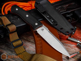 Defiant 7 BK Fixed Blade Knife Black G10 4.75" S45VN Stonewash