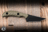 Toor Knives Shifter T Fixed Blade Knife Ranger Green G10 2.75" M4 Tanto Black KG Gunkote