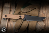Toor Knives Krypteia T Fixed Blade Knife FDE G10 4" M4 Tanto Stonewash
