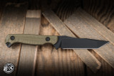 Toor Knives Krypteia T Fixed Blade Knife Ranger Green G10 4" M4 Tanto Stonewash