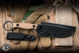Toor Knives Serpent S Fixed Blade Knife FDE G10 3.75" M4 Stonewash Drop Point