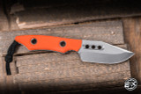 Heretic Knives Kobold Fixed Blade Knife Orange Scaled G10 2.8" MagnaCut Bowie HK-H065-2A-OG-G10