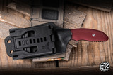 Hinderer Flash Point Fixed Blade Knife Red G10 3" Magnacut Sheepsfoot Battle Black EK-3008