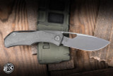 Poikilo Blade Fenrir S2 Folding Knife Titanium 3.5" M398 Drop Point Pearlescent Stonewash EK-3041