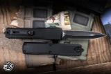Microtech Ultratech Gen IV OTF Automatic Knife Aluminum 3.5" M390 Dagger Serrated Black 11224-3T