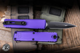 Microtech UTX-85 Gen IV OTF Automatic Knife Purple Aluminum 3" M390 D/E Dagger Black 12324-1PU