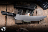 Microtech Fixed Blade Butcher Knife Black G10 10" M390 Drop Point Stonewash 3800-10BK