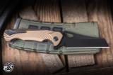 Preowned-Dead Reckon Knives Ridgeback FDE Aluminum 3.2" 3V