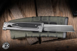 Preowned-Reate EXO OG Gravity Knife Titanium CF 3.75" Elmax Satin