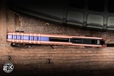 Microtech Marfione Select "MSI" Ram-LOK Manual Folding Knife Copper Frag Aluminum with Purple Accents  3.75" M390 Blued Baker Forge Coppermai Damascus Stonewash 210-16FRMS3-4