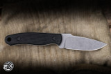 Defiant 7 Ace Fixed Blade Knife Textured Black G10 4.75" AEB-L Drop Point Stonewash
