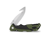 Buck 660 Large Pursuit Folding Knife Green/Black Glass Filled Nylon 4.5" 420HC Guthook Satin