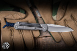 Preowned Chris Reeve Knives Small Sebenza 21 Black Micarta Inlay/Titanium 3" S35VN Insingo S21-1148
