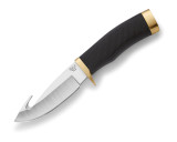 Buck Knives Buck Zipper Knife Black Textured Rubber 4.25" 420HC Guthook Satin