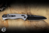 Buck Knives 698 Ferrox Crossbar Lock Folding Knife Silver Aluminum 3.38" D2 Reverse Tanto 0698GYS