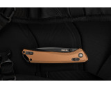 Buck Knives 700 Nomad Crossbar Lock Knife Bronze Aluminum 3.25" D2 Drop Point 0700BRS