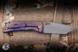 Preowned-McNees Knives Mac 2 E Kamo Folding Knife Matte Purple-Bronze G2 3.5" MagnaCut Tanto Two-Tone