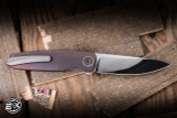 Holt Bladeworks Custom Outlaw Flipper Knife Rose-Bronzed Flux Titanium 3.95" MagnaCut Near Mirror