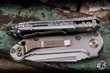 Microtech Marfione Select LUDT Automatic Folding Knife Titanium w/ Flamed Accents 3.4" M390 Tanto Stonewash 1136-10MS7