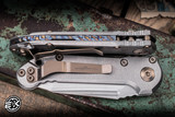 Microtech Marfione Select LUDT Automatic Folding Knife Titanium w/ Flamed Accents 3.4" M390 Tanto Serrated Stonewash 1136-12MS7