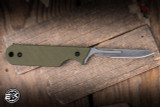 Civilware IBK (Interchangeable Blade Knife) Scalpel Fixed Blade Knife OD Green G10 3" Stainless Steel Stonewash